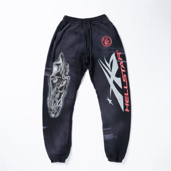 Hellstar Airbrushed Skull Sweatpants (Closed Elastic Bottom)